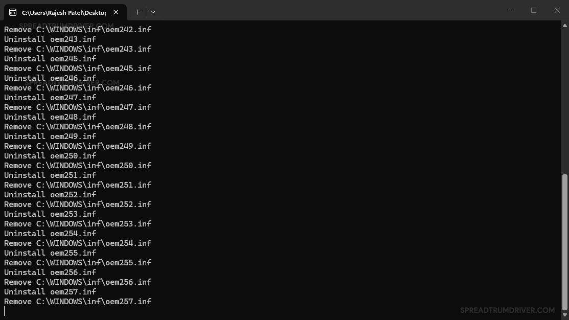 SPD Driver Uninstalling